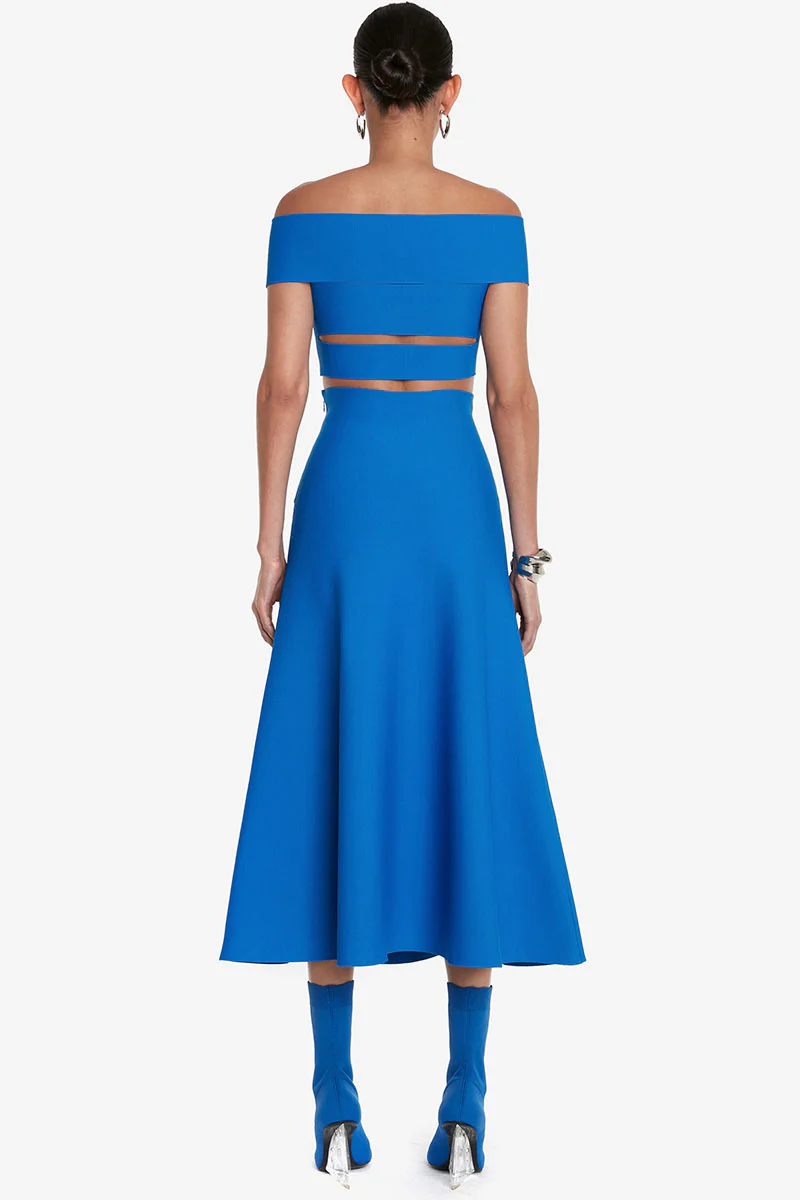 Off-The-Shoulder Slashed Midi Dress - Image 3