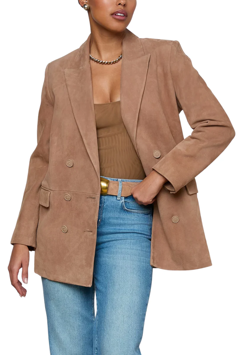 Aimee Oversized Suede Blazer