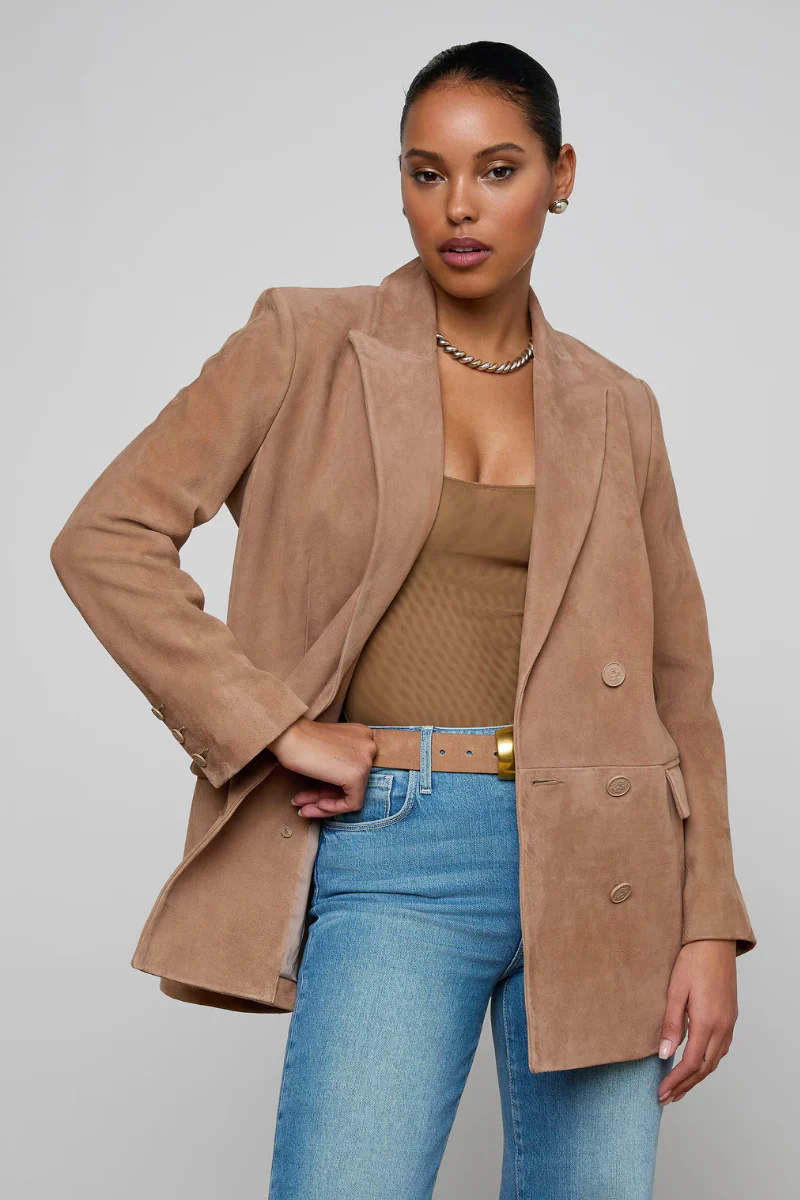 Aimee Oversized Suede Blazer - Image 2