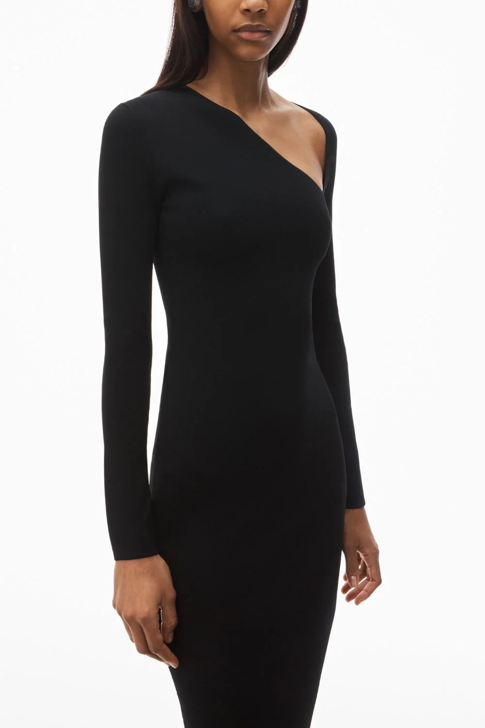 Asymmetric Long-sleeve Dress - Image 4
