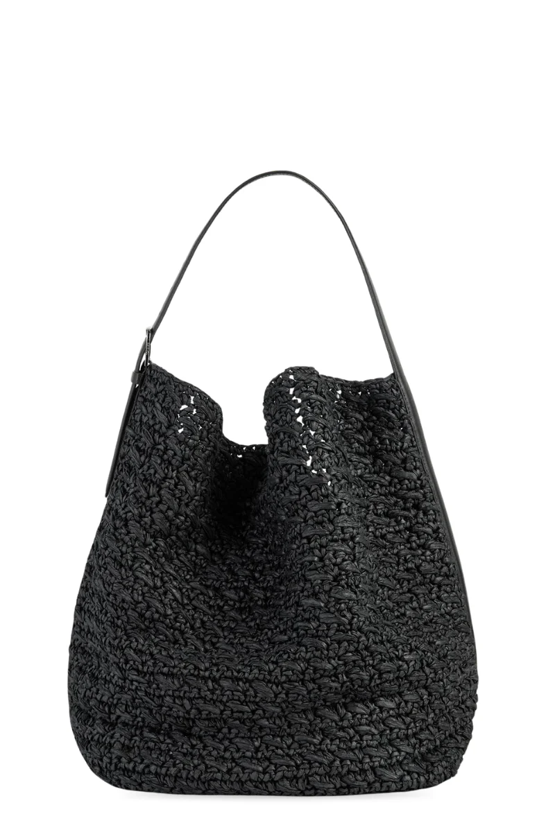 Belted Paper Raffia Tote - Image 7