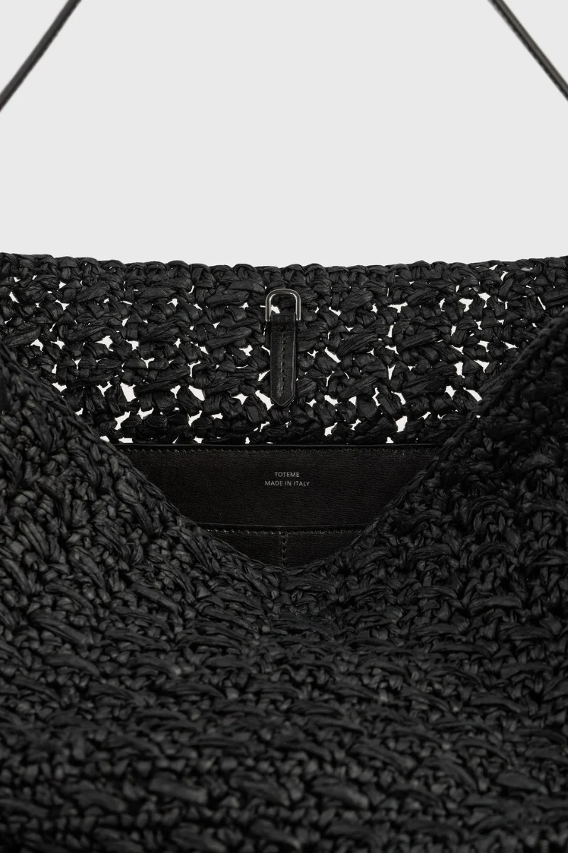 Belted Paper Raffia Tote - Image 9