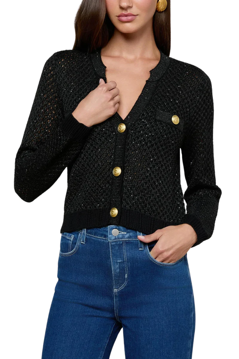 Blanca Sequin Cardigan