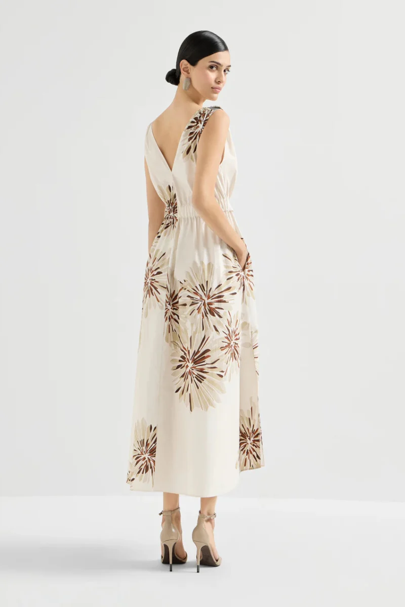 Bloom Print Poplin Dress - Image 4