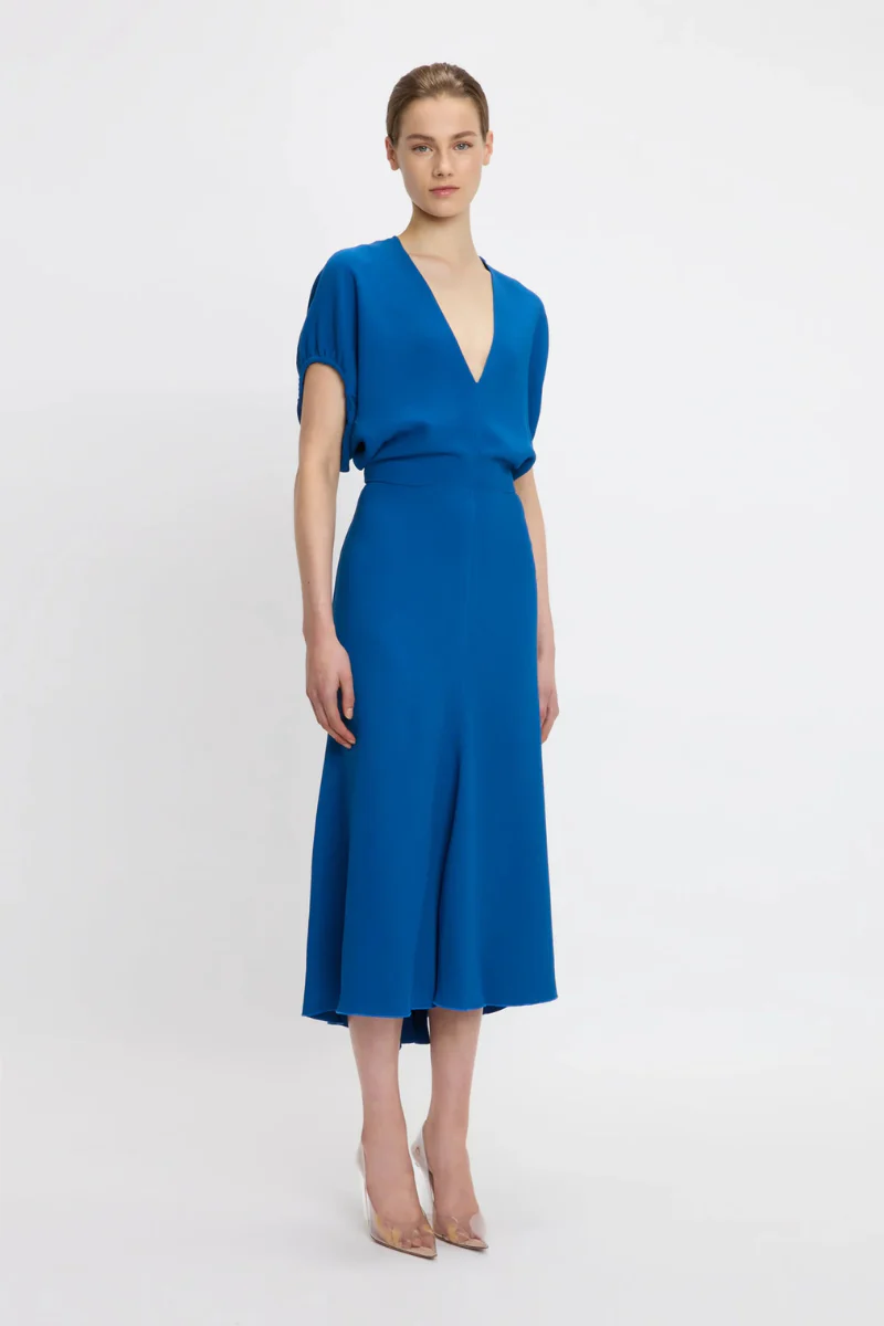 Blouson Detail Midi Dress - Image 2