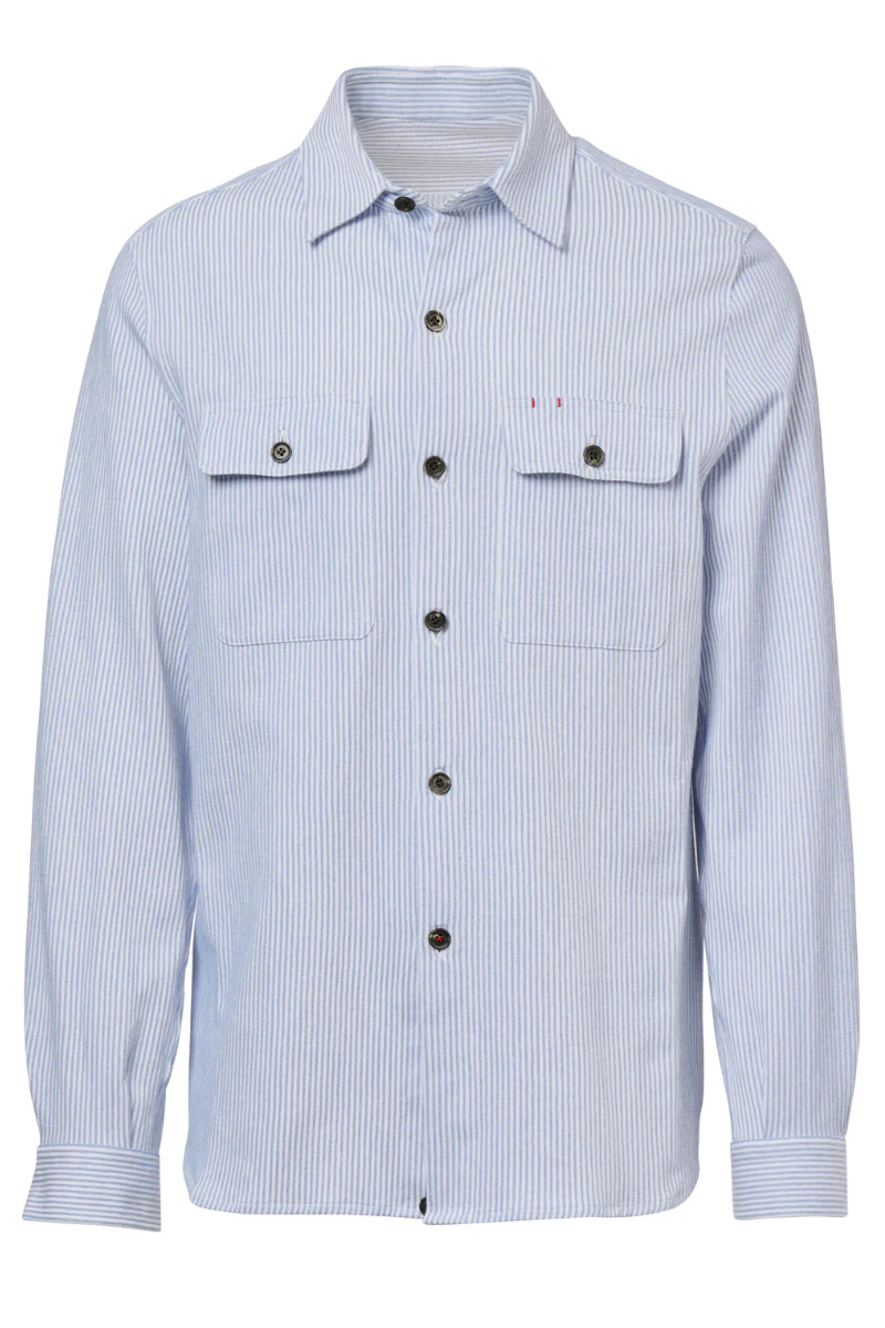 Blue Striped Overshirt