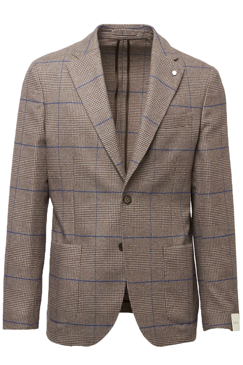 Brown-Blue Plaid Jacket
