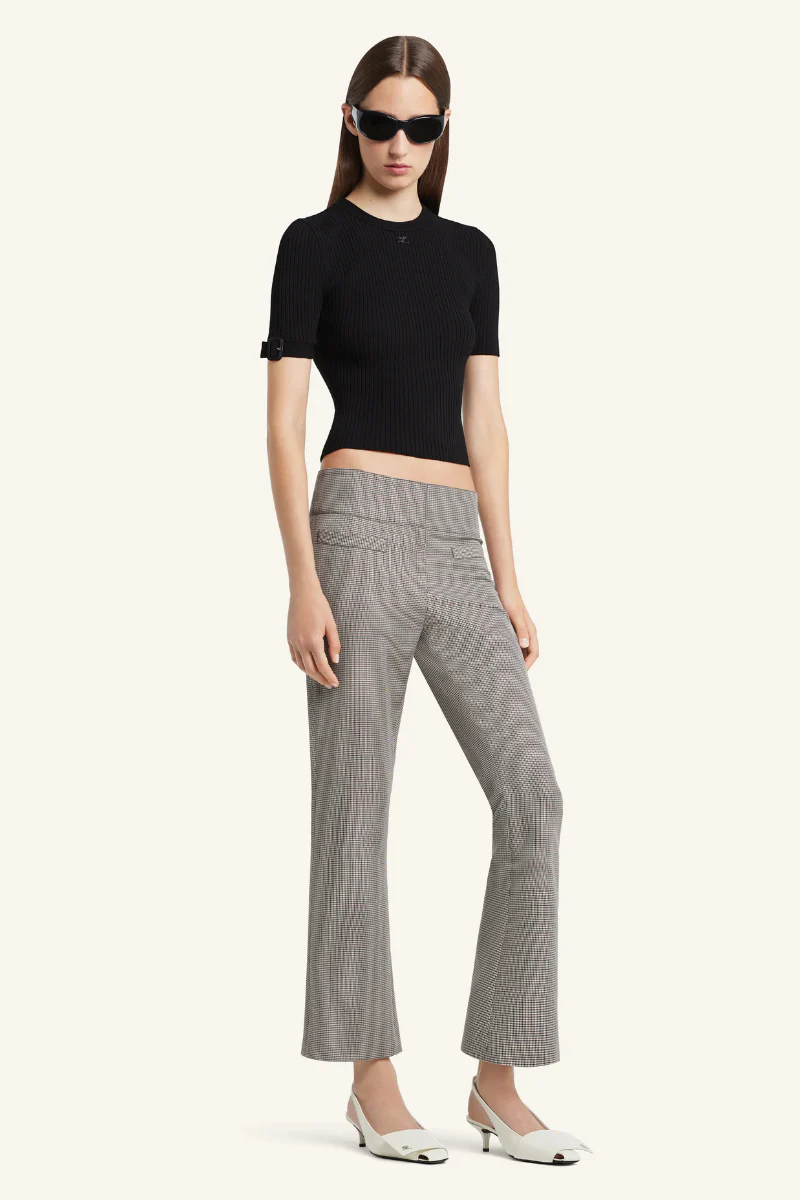 Buckle Rib Knit T-Shirt - Image 6
