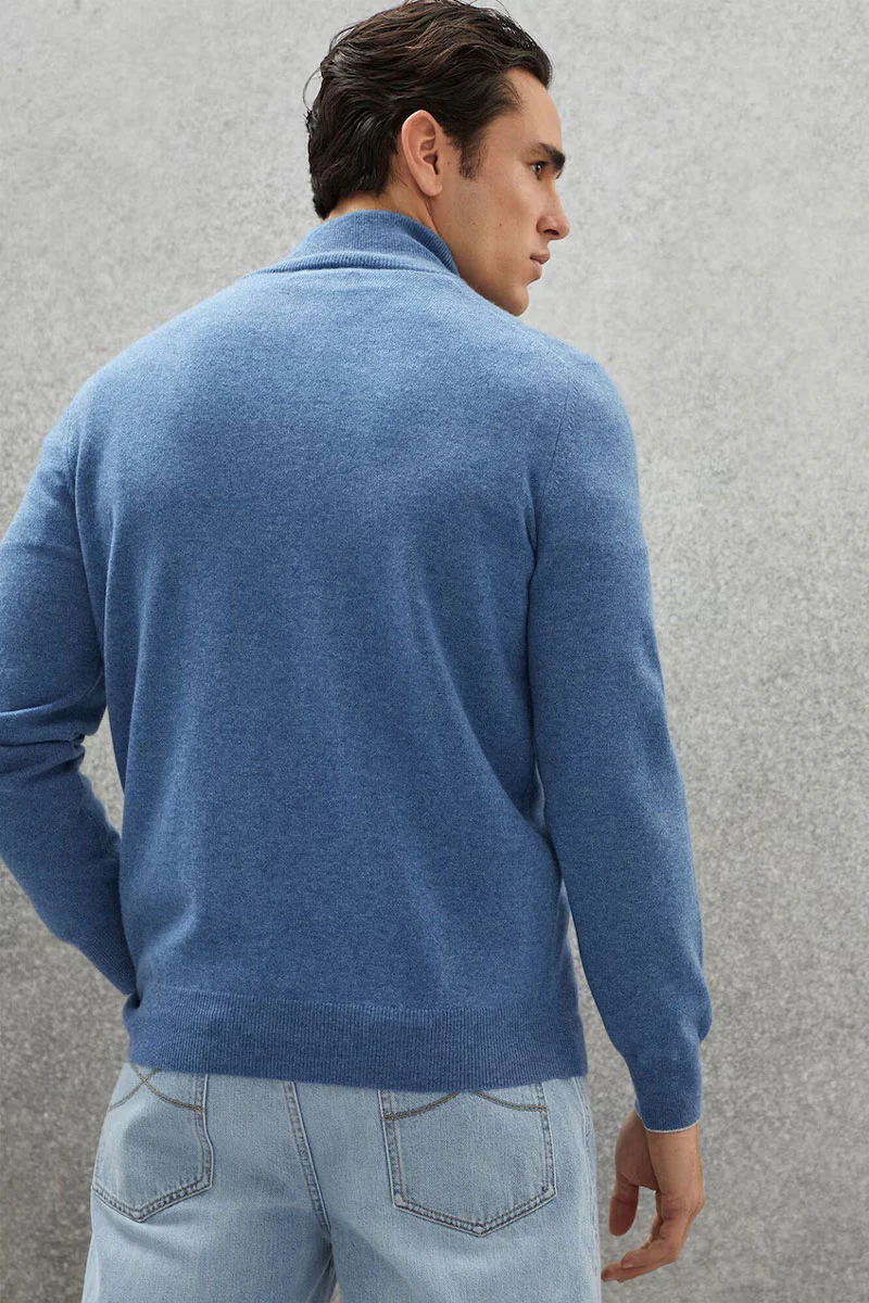 Cashmere Quarter Zip Sweater - Image 3