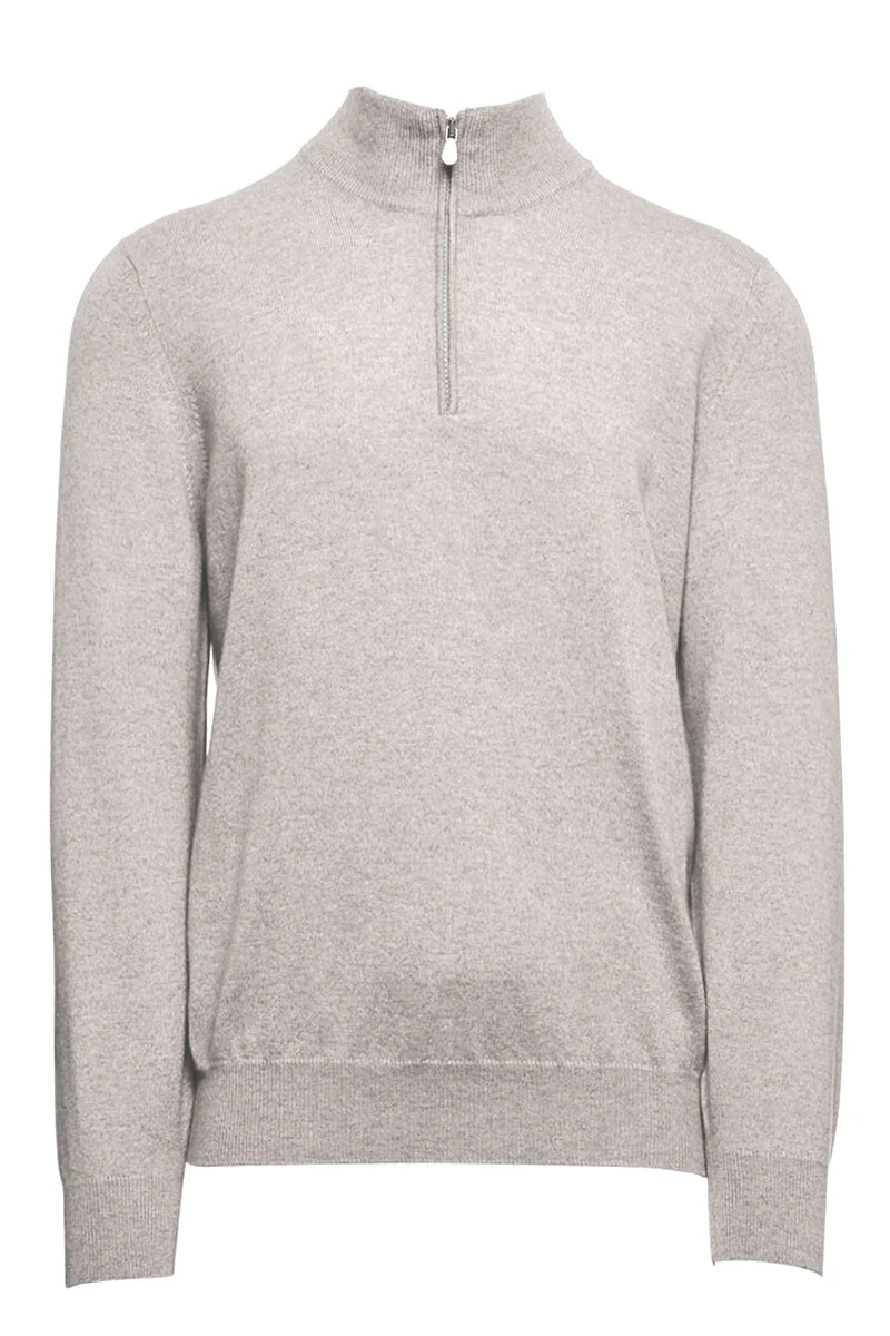 Cashmere Quarter Zip Sweater - Image 8