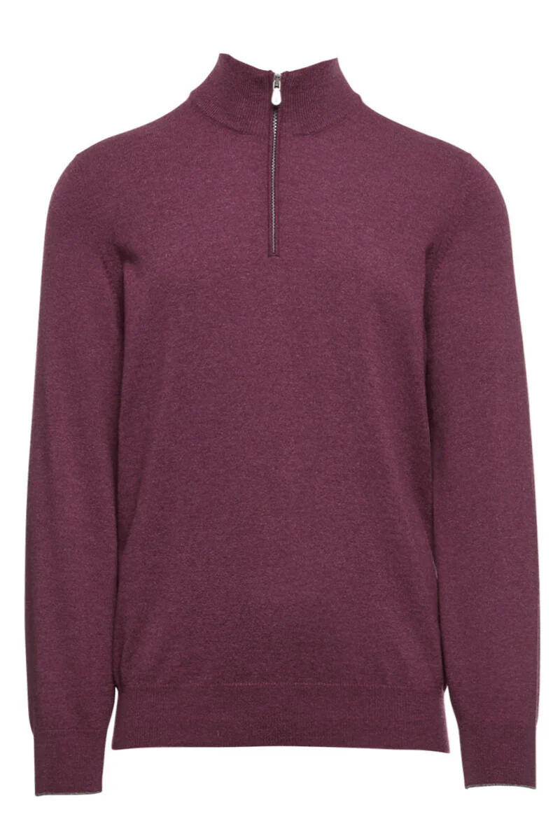 Cashmere Quarter Zip Sweater - Image 9
