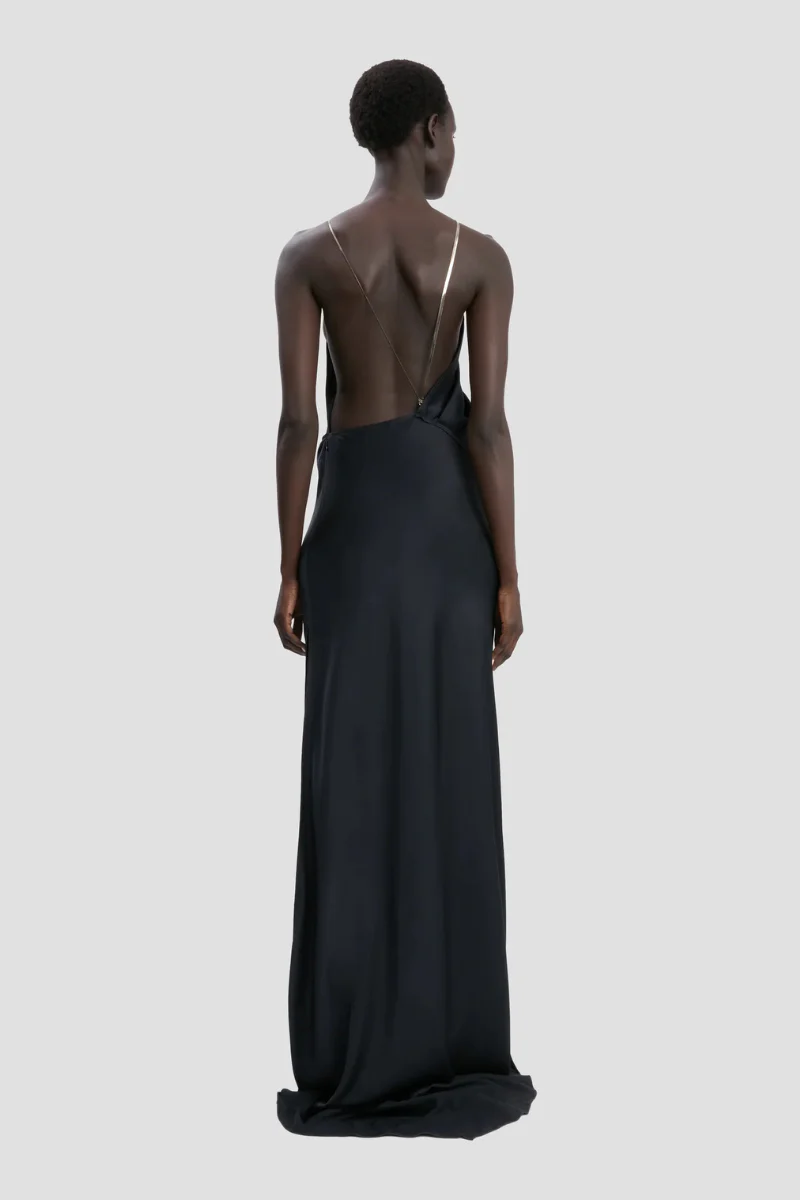 Chain Detail Halter Gown - Image 4