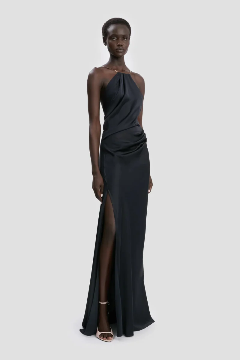 Chain Detail Halter Gown - Image 5