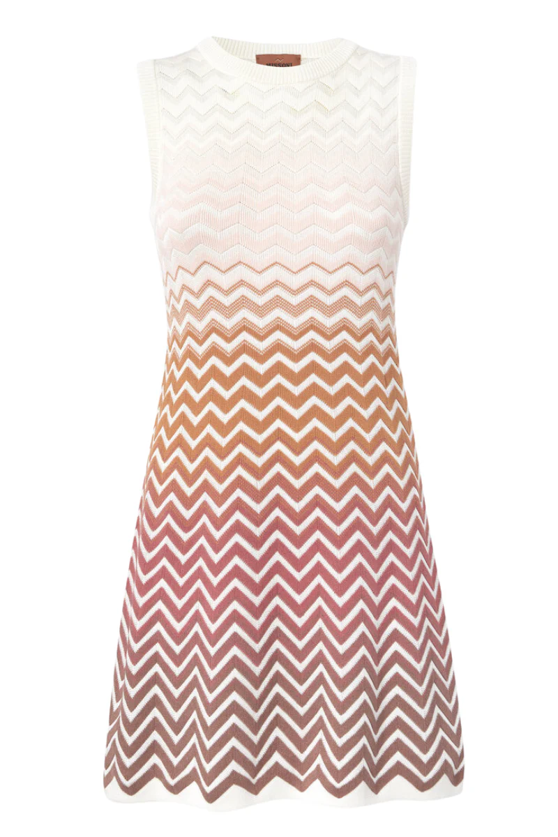 Chevron Dégradé Mini Dress