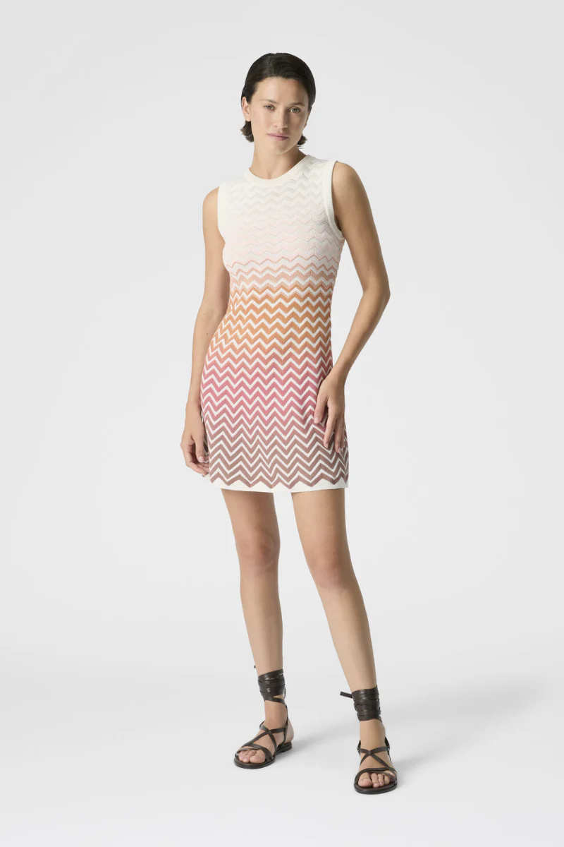 Chevron Dégradé Mini Dress - Image 2