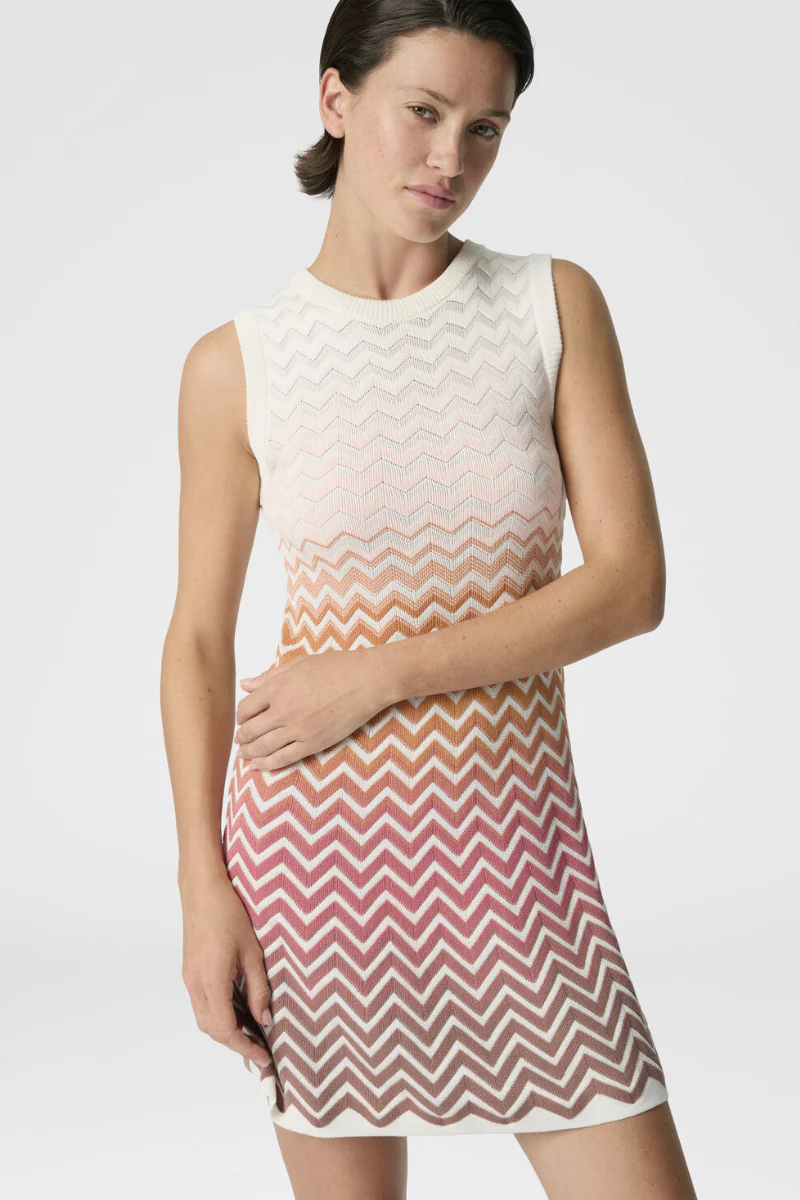 Chevron Dégradé Mini Dress - Image 3