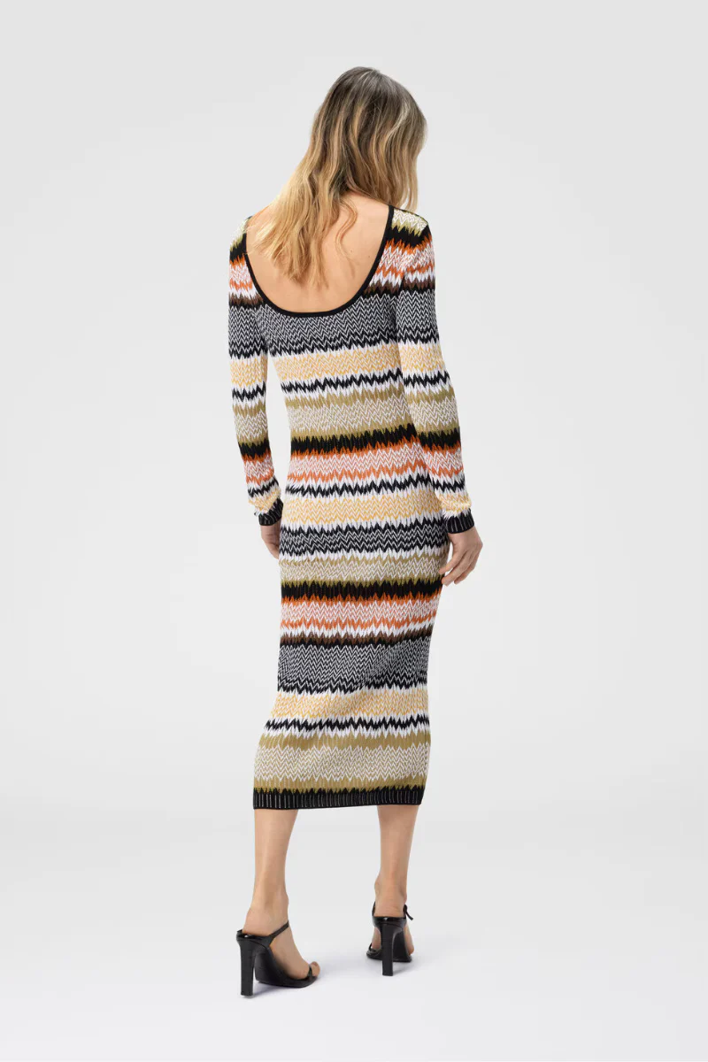 Chevron Midi Dress - Image 3