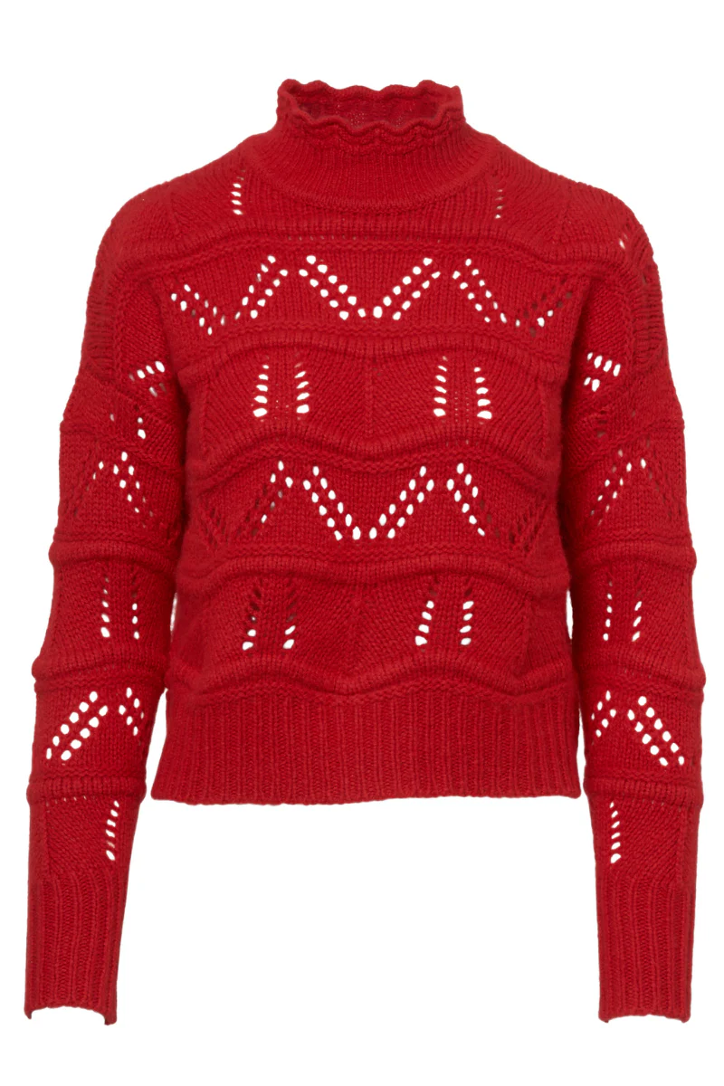 Chunky Wavy Pointelle Sweater - Image 3