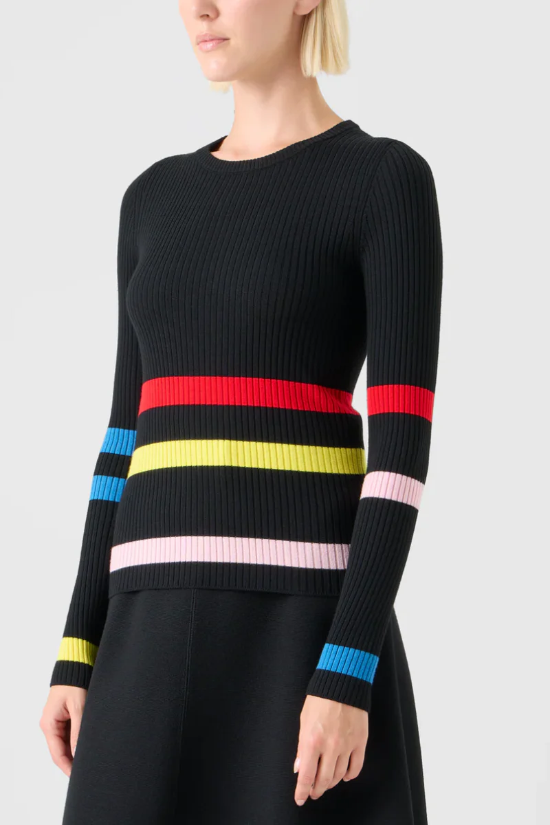 Colorblock Stripe Sweater - Image 2