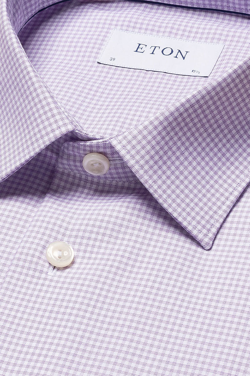 Contemporary Fit Micro Check Twill Shirt - Image 2