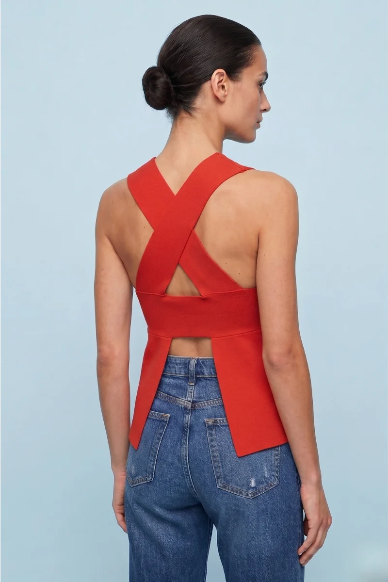 Criss Cross Open Back Tank - Image 2