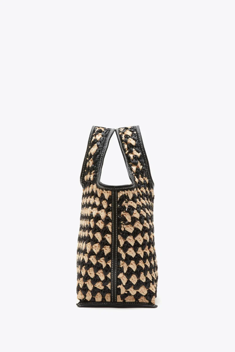 Crochet Raffia Mini Market Tote - Image 3