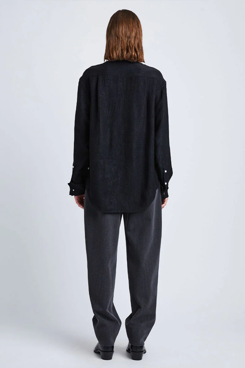 Crushed Matte Satin Shirt - Image 8