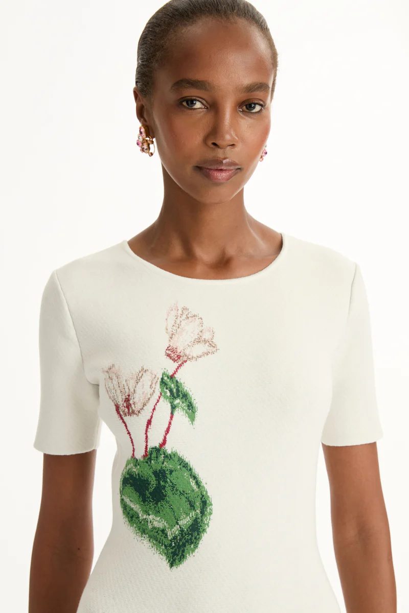 Cyclamen Jacquard Dress - Image 2