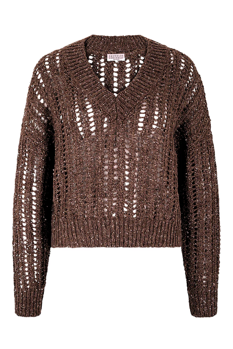 Dazzling Openwork Rib Sweater