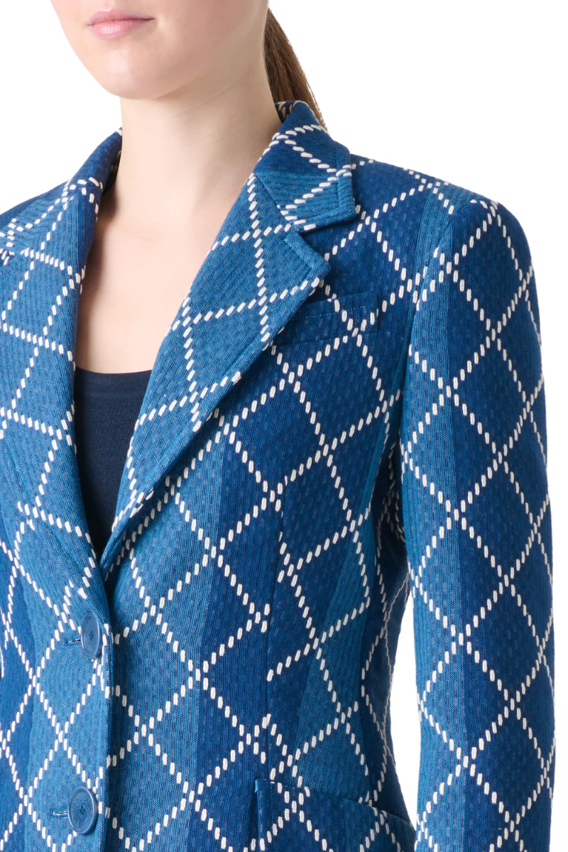 Diamond Jacquard Blazer - Image 3