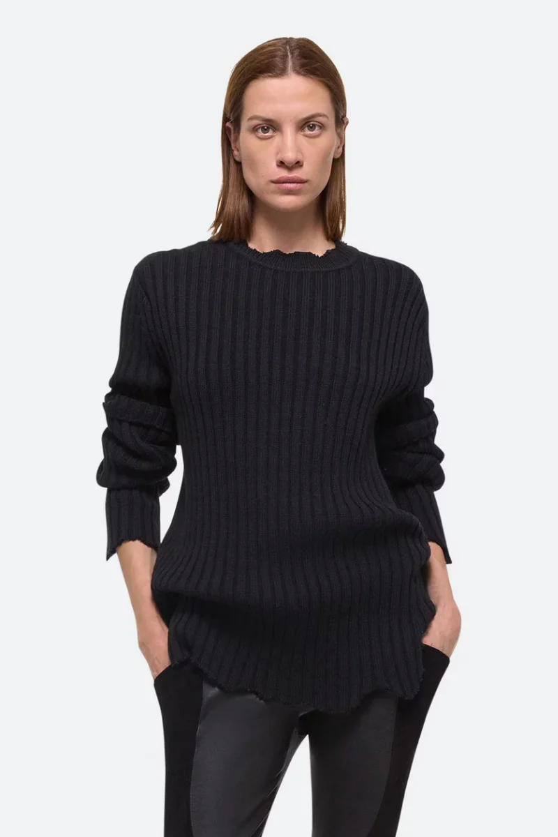 Distressed Ribbed Sweater - Image 2