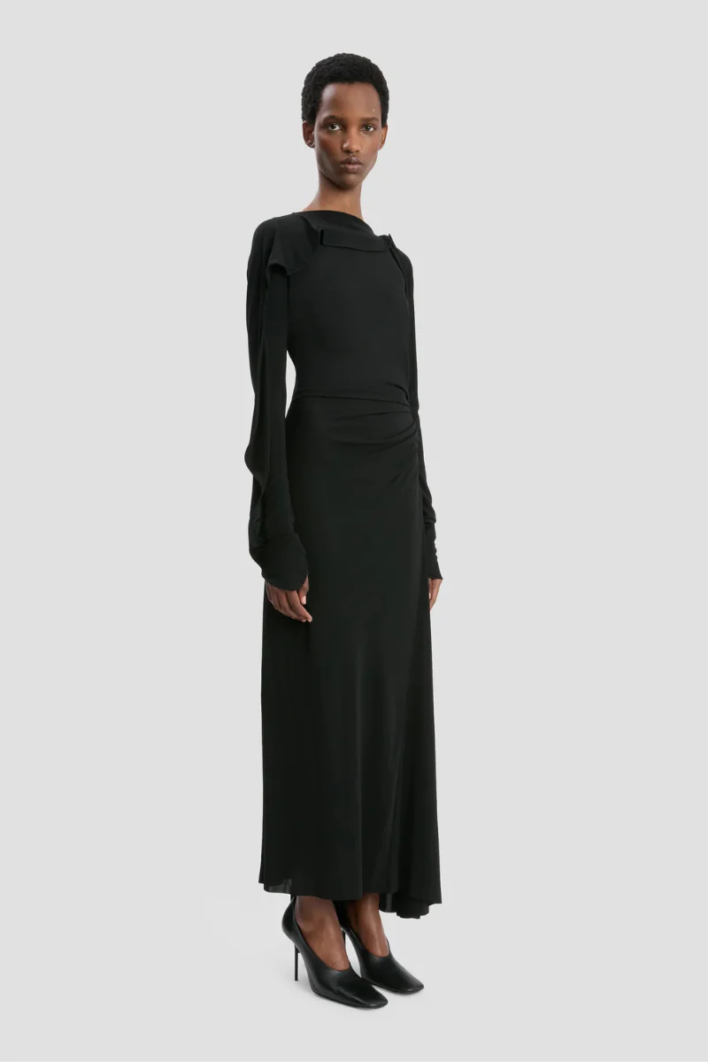 Draped Jersey Midi Dress - Image 2