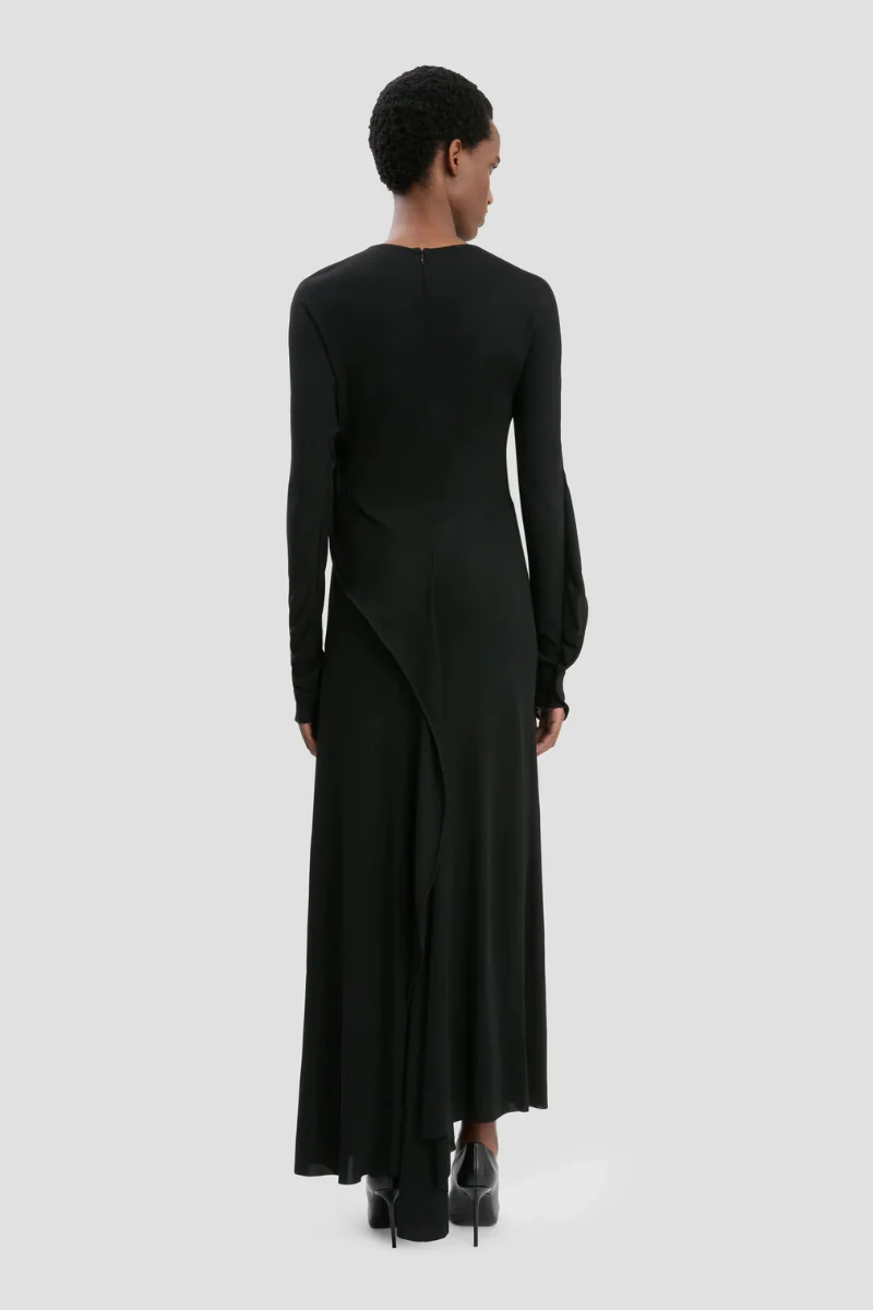 Draped Jersey Midi Dress - Image 4