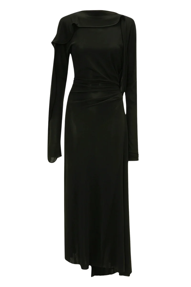 Draped Jersey Midi Dress - Image 5