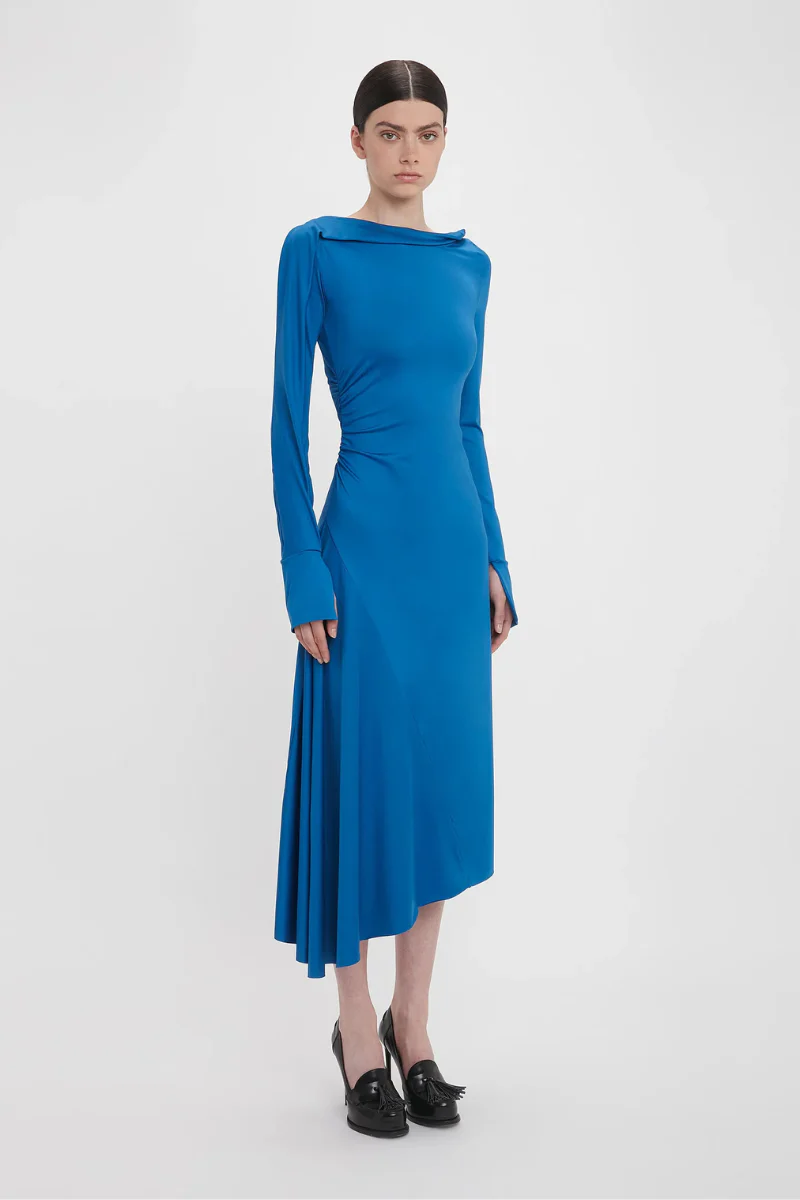 Draped Jersey Midi Dress - Image 2