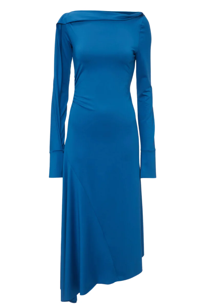 Draped Jersey Midi Dress - Image 6