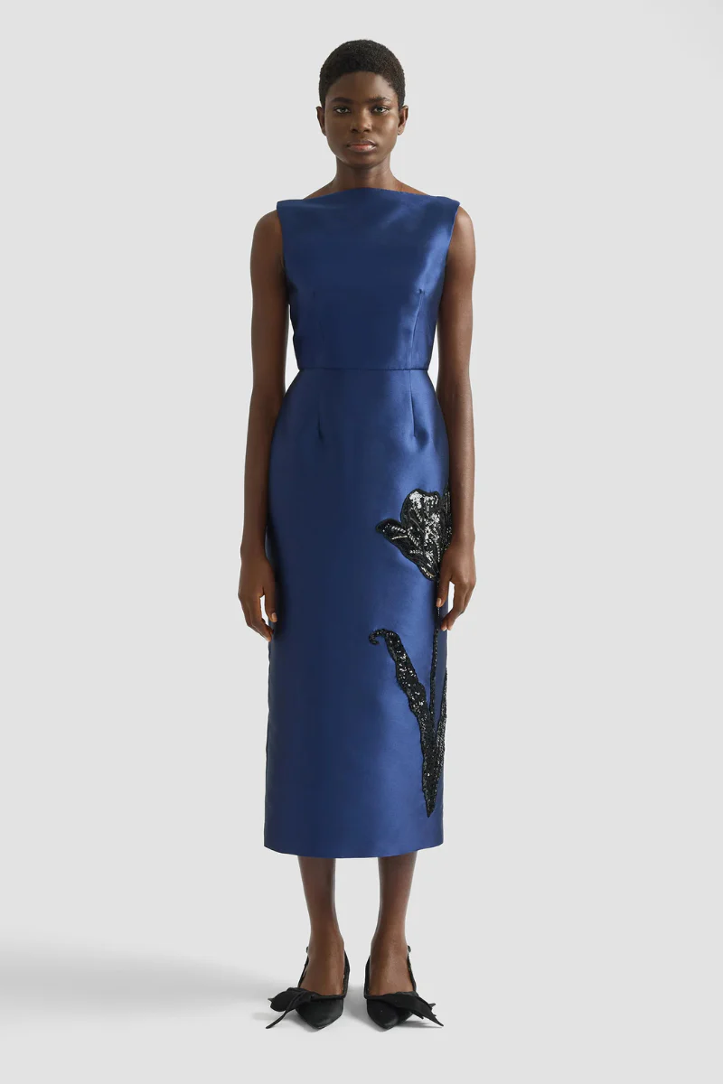 Embellished Mikado Midi Dress - Image 2