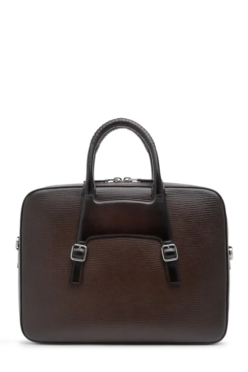 Embossed Leather Briefcase - Image 4