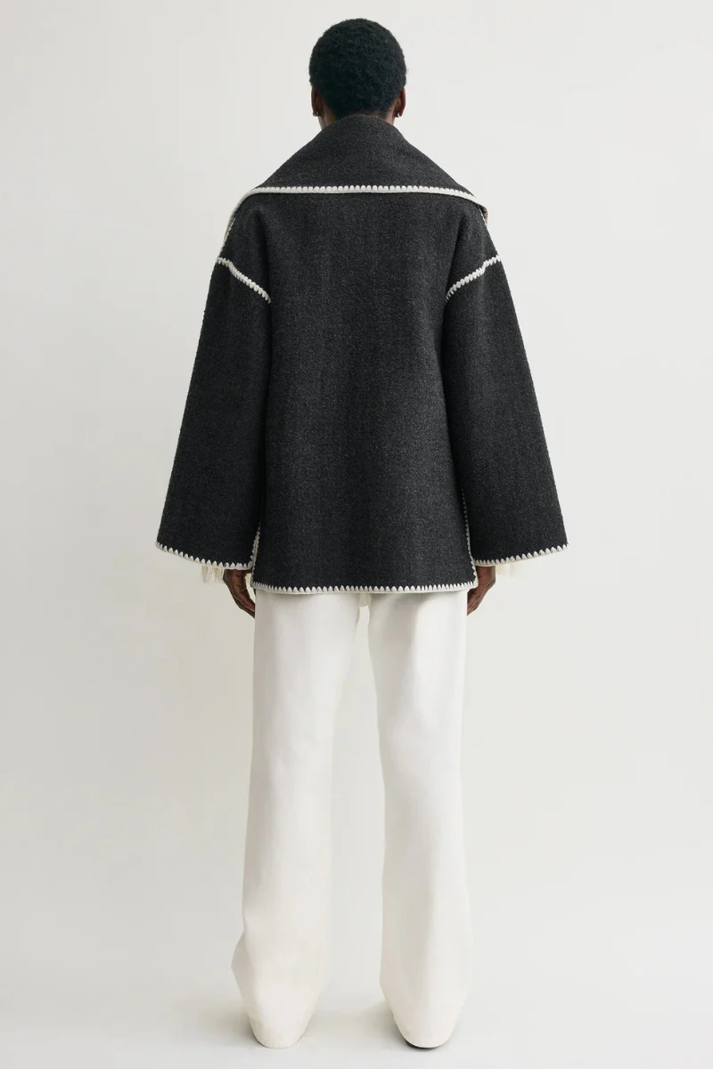 Embroidered Scarf Jacket - Image 3