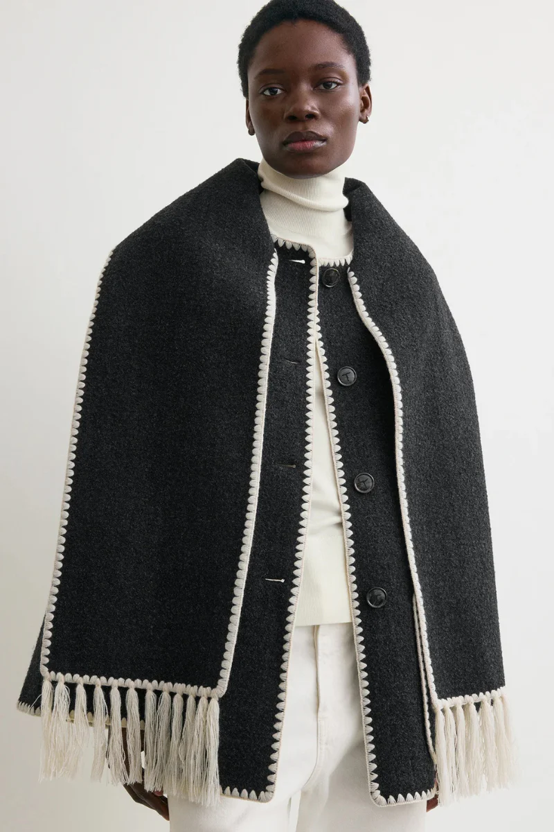 Embroidered Scarf Jacket - Image 5