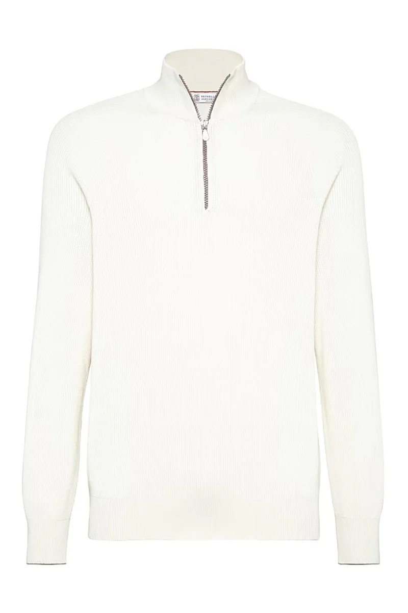 English Rib Zip Sweater