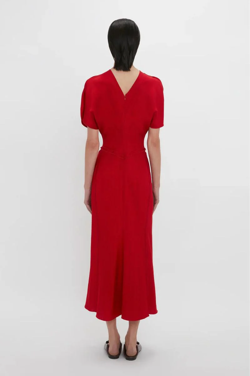 Exclusive Gathered Waist Midi Dress - Image 2