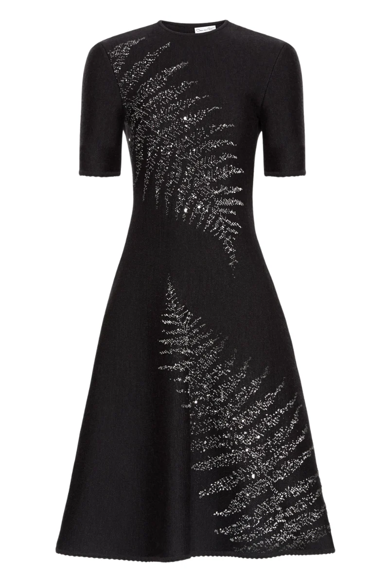 Fern Embroidered Knit Dress - Image 4