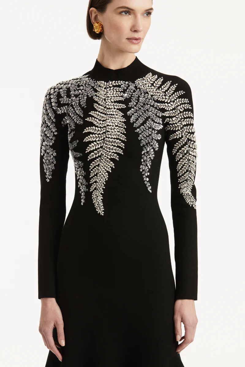 Fern Embroidered Trumpet Dress - Image 2