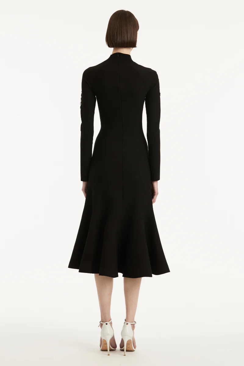 Fern Embroidered Trumpet Dress - Image 3