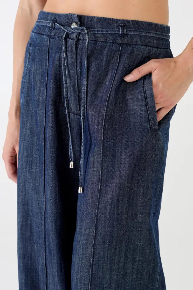 Flavia Wide Leg Chambray Jeans - Image 2