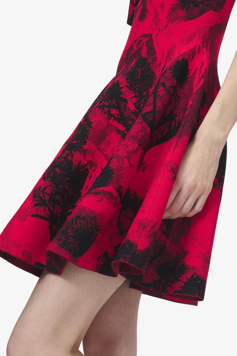 Floral Jacquard Mini Dress - Image 3