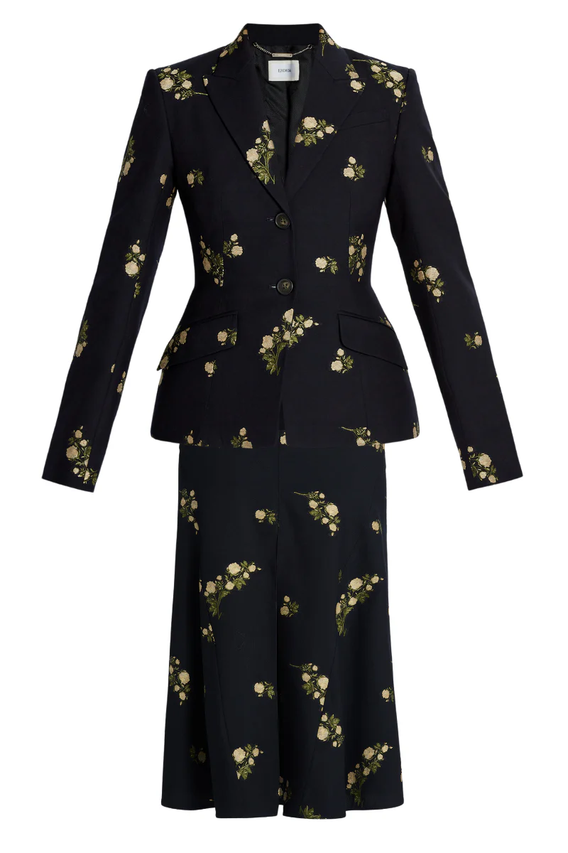 Floral Jacquard Suit