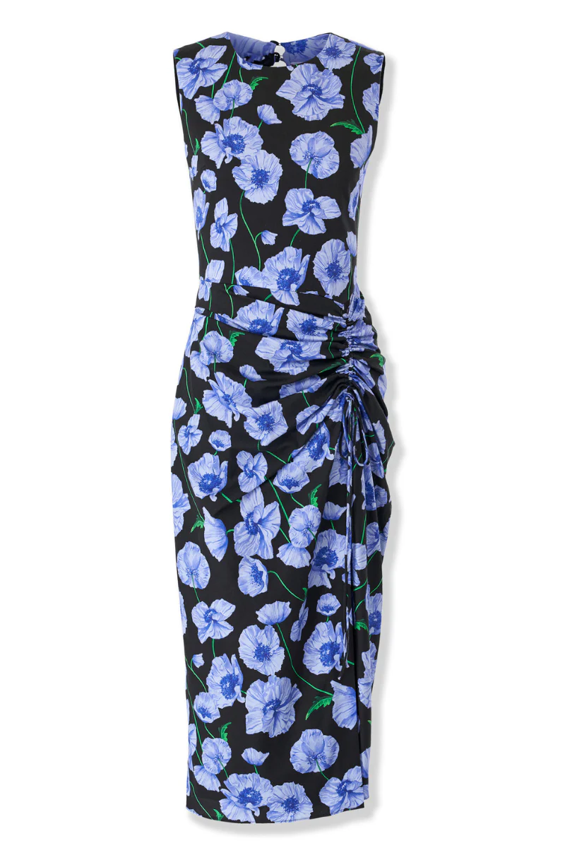 Floral-Print Dress With Drawstring - Image 4