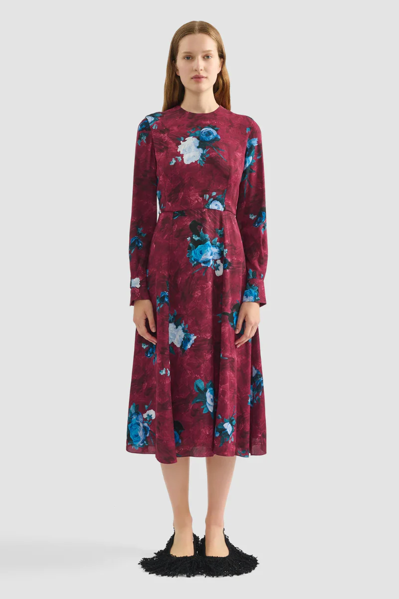 Floral Print Midi Dress - Image 2